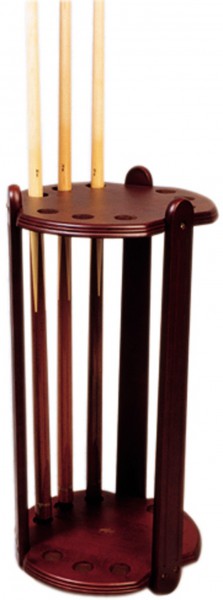MAHOGANY DE LUXE CUE STAND FOR 9 CUES