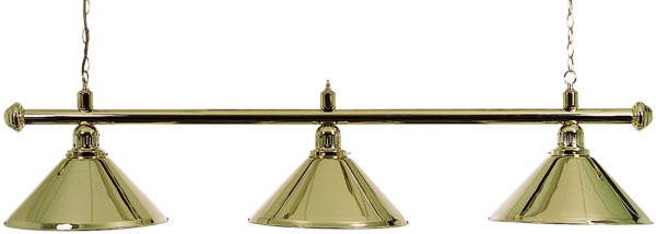 BRASS LAMP WITH 3 BRASS SHADES 150CM
