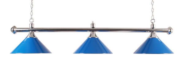 Chrome Lamp with 3 Blue Shades 150cm